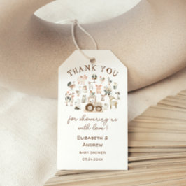 Etiqueta Para Presente Chá de fraldas de animais de exploração