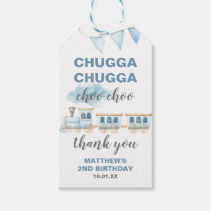 Etiqueta Para Presente Chá de fraldas De Aniversário Do Trem Obrigado