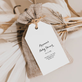 Etiqueta Para Presente Chá de fraldas de Caligrafia Moderna