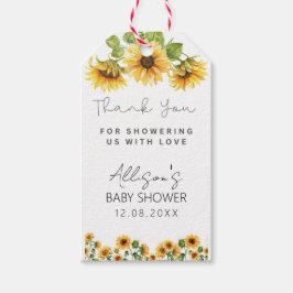 Etiqueta Para Presente Chá de fraldas De Cores De Cobra De Girassol Obrig