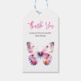 Etiqueta Para Presente Chá de fraldas de Favoritos do da Borboleta Model