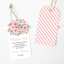 Chá de fraldas de flor de bebê florescente obrigad