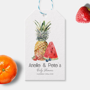 Etiqueta Para Presente Chá de fraldas de Fruta de abacaxi Berry Sweet