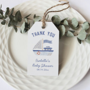 Etiqueta Para Presente Chá de fraldas de Garoto Obrigado