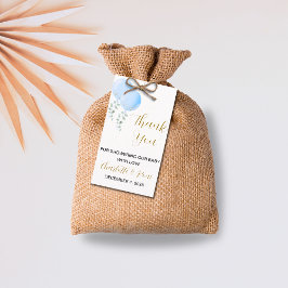 Etiqueta Para Presente Chá de fraldas de gêmeos editáveis Obrigado