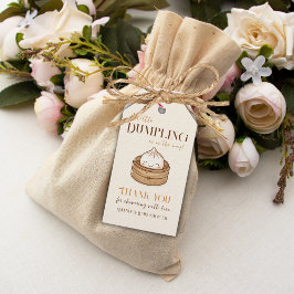 Etiqueta Para Presente Chá de fraldas de Kawaii, um pequeno Dumpling na Á