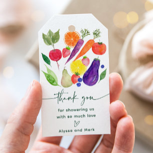 Etiqueta Para Presente Chá de fraldas De Mercado De Agricultores Cultivad