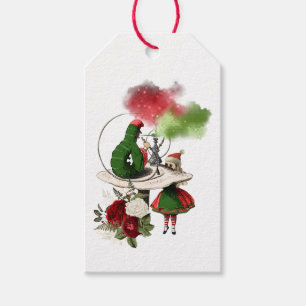Etiqueta Para Presente Chá de fraldas De Natal Alice No País Das Maravi