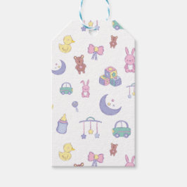 Etiqueta Para Presente Chá de fraldas de Pastel neutro por sexo