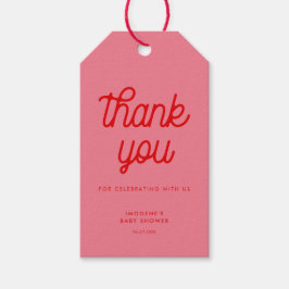 Etiqueta Para Presente Chá de fraldas de script de vintagem retrorreflect