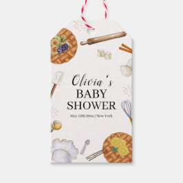 Etiqueta Para Presente Chá de fraldas de Torre de Baking Rustic Cutie