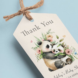 Etiqueta Para Presente Chá de fraldas de Ursos e Flores de Aquarela Cuta