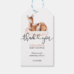 Etiqueta Para Presente Chá de fraldas De Vedantes De Cloud Watercolor Ros