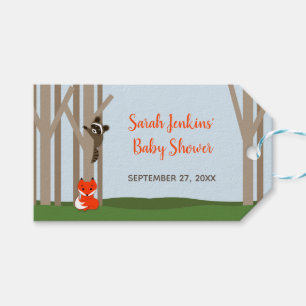 Etiqueta Para Presente Chá de fraldas de Woodland Babies