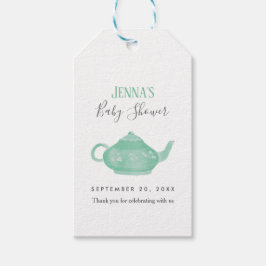 Etiqueta Para Presente Chá de fraldas Do Chique Do Tea Party Obrigado