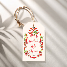 Etiqueta Para Presente Chá de fraldas do coquetel do arco da fita Strawbe