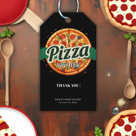 Etiqueta Para Presente Chá de fraldas do Partido da Pizza Moderna
