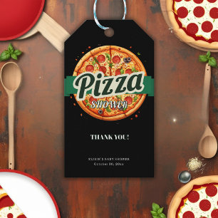 Etiqueta Para Presente Chá de fraldas do Partido da Pizza Moderna