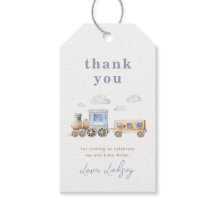 Chá de fraldas do trem Obrigado