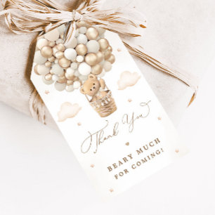 Etiqueta Para Presente Chá de fraldas do Urso de Teddy