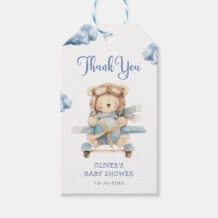 Etiqueta Para Presente Chá de fraldas Do Urso De Teddy Obrigado, Presente