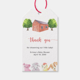 ETIQUETA PARA PRESENTE CHÁ DE FRALDAS FAZENDA - OBRIGADO