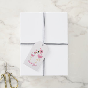 Etiqueta Para Presente Chá de fraldas Flamingo Rosa