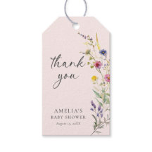 Chá de fraldas Floral De Flor Wildflower Obrigado