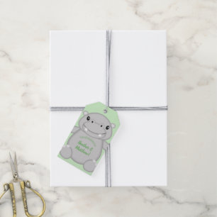 Etiqueta Para Presente Chá de fraldas Hippo