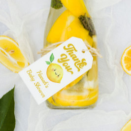 Etiqueta Para Presente Chá de fraldas Lemon, Obrigado