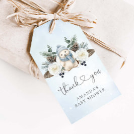 Etiqueta Para Presente Chá de fraldas Polar De Urso Polar De Inverno