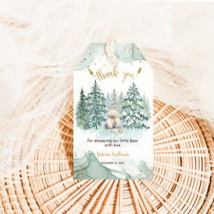 Etiqueta Para Presente Chá de fraldas Polar Do Urso Obrigado