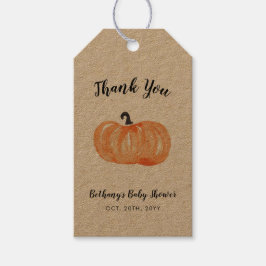 Etiqueta Para Presente Chá de fraldas Pumpkin Patch