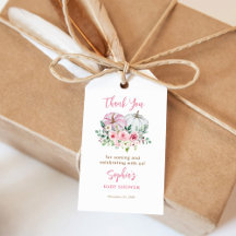 Chá de fraldas Pumpkins Rosa Obrigado