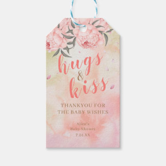 Etiqueta Para Presente Chá de fraldas rosa-do-presente