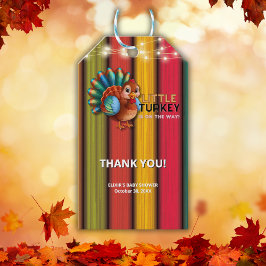 Etiqueta Para Presente Chá de fraldas Russo Colorida Pequena Turquia