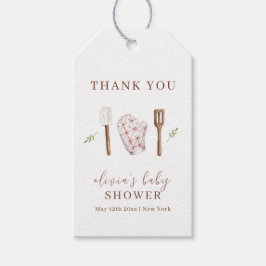 Etiqueta Para Presente Chá de fraldas Rustic Modern Chef Kitchen