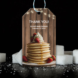 Etiqueta Para Presente Chá de fraldas Rustic Pancakes Baby & Brunch