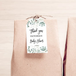 Etiqueta Para Presente Chá de fraldas verde