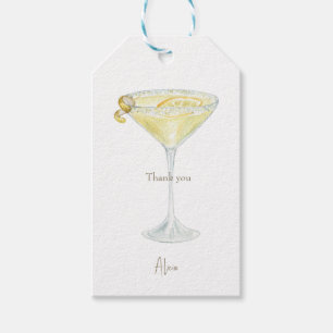 Etiqueta Para Presente Chá de Limoncello de Aquarela Elegante