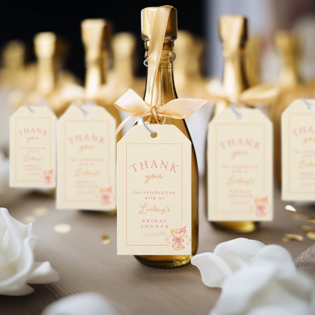 Etiqueta Para Presente Chá de Noiva com Coquetel (Coctail Bridal Shower Gift Tags)