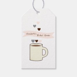 Etiqueta Para Presente Chá de Noiva de Café