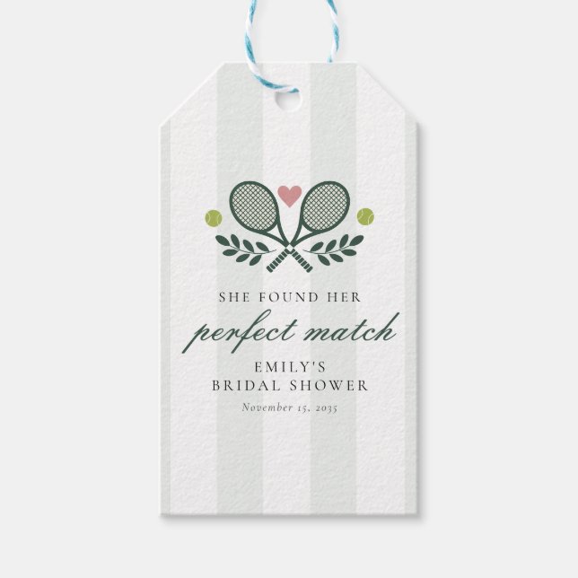 Etiqueta Para Presente Chá de Noiva de Tênis Casal Perfeito (Frente)
