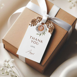 Etiqueta Para Presente Chá de Noiva do Café - O Amor Está no Ar