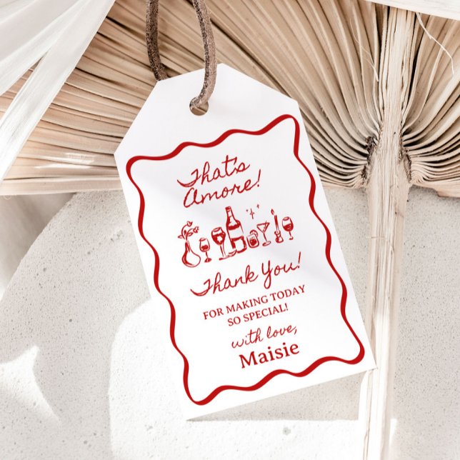 Etiqueta Para Presente Chá de Noiva Italiano That's Amore (Criador carregado)