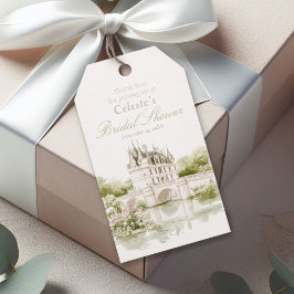 Etiqueta Para Presente Chá de Noiva Romance Francês Chateau Elegante