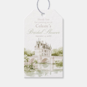 Etiqueta Para Presente Chá de Noiva Romance Francês Chateau Elegante