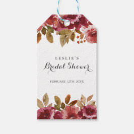 Etiqueta Para Presente Chá de Noiva Rústico de Outono com Brunch e Espuma