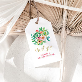 Etiqueta Para Presente Chá de noiva tropical floral de praia