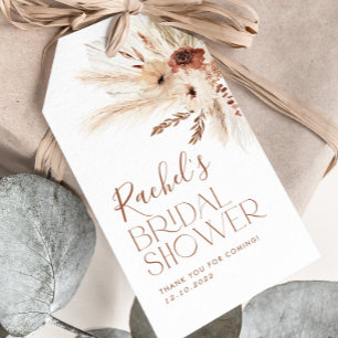 Etiqueta Para Presente Chá de panela Boho Floral Gift Tags para Favores